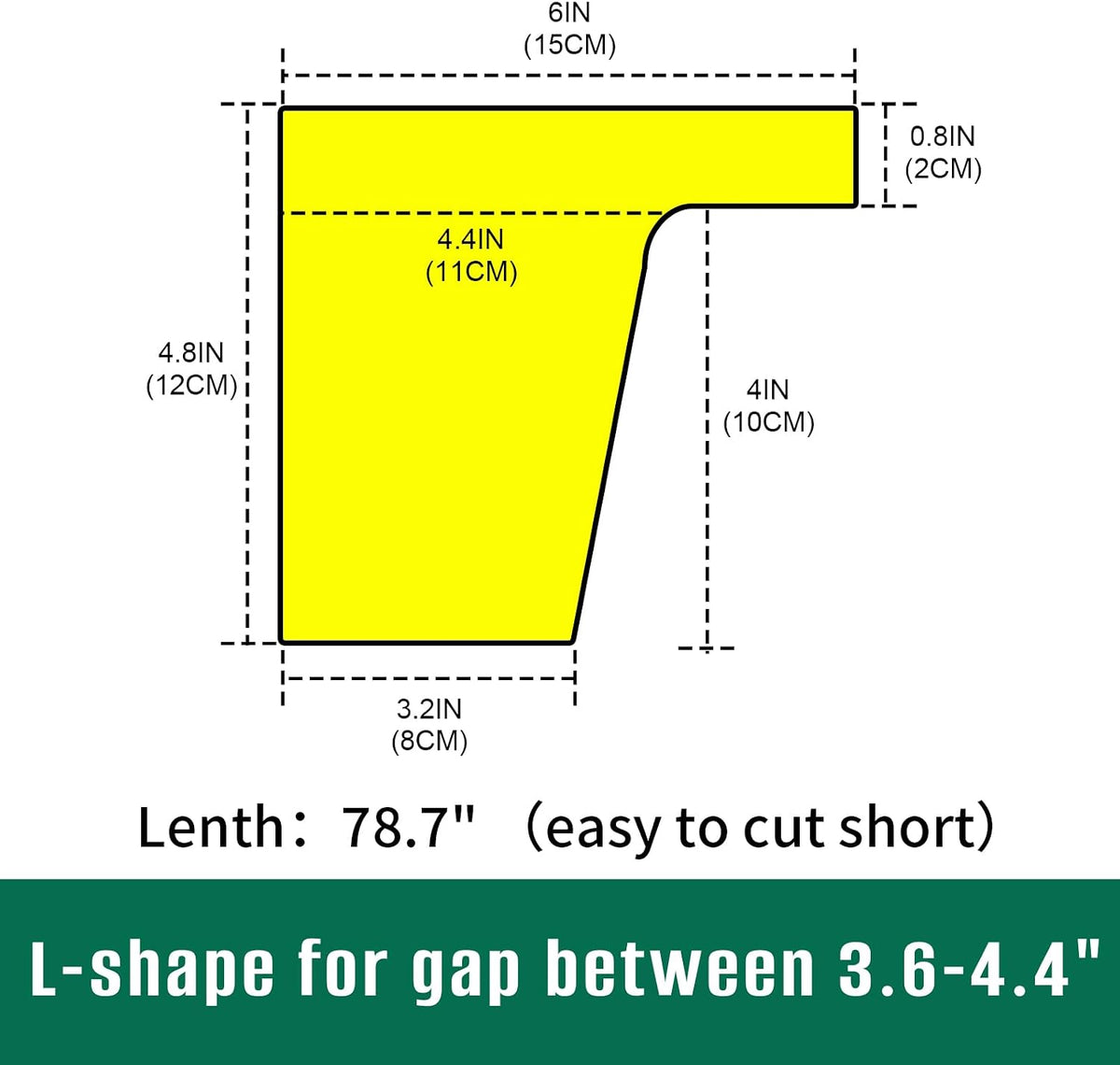 Bed Filler for Headboard, Suitable for Gap 1-2" of King Queen Twin Bed, 78.7'' Long Wedge Sleeping Pillow, Foam Mattress Gap Filler