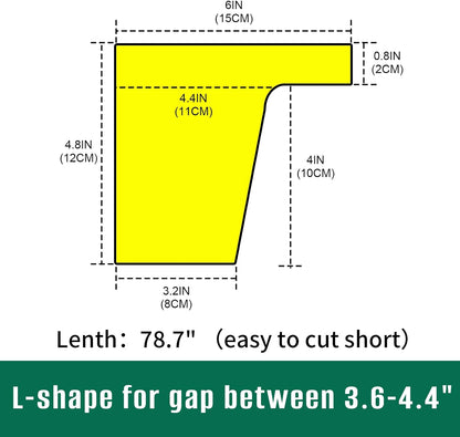 Bed Filler for Headboard, Suitable for Gap 1-2" of King Queen Twin Bed, 78.7'' Long Wedge Sleeping Pillow, Foam Mattress Gap Filler