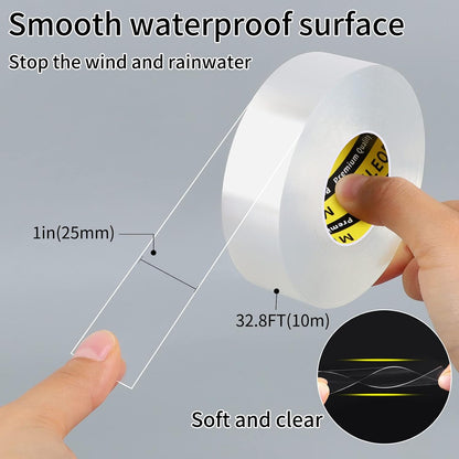 Window Seal Strip Tape for Winter Clear,1in x 32.8FT | Weather Stripping Sealing Insulation Tape for Windows and Door, Window Frame Sealer Draft Blocker Doors Seals Strips