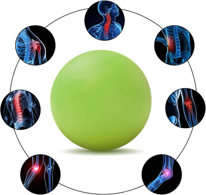 WOVTE Massage Lacrosse Ball Therapy for Sore Muscles Myofascial Release | Shoulders, Neck, Back, Foot, Body, Deep Tissue, Trigger Point, Muscle Knots, Yoga