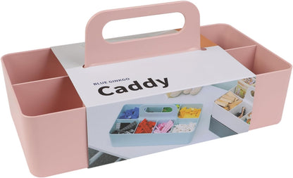 BLUE GINKGO Stackable Organizer Caddy, Rectangle, White, Made in Korea | Portable. Adjustable. Home, Office & School Storage.