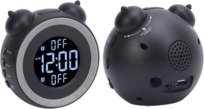 Dioche Extra Loud Alarm Clock with Bed Shaker - Adjustable Volume Vibrating Alarm Clock for Heavy Sleepers - Easy to Set Loud Dual