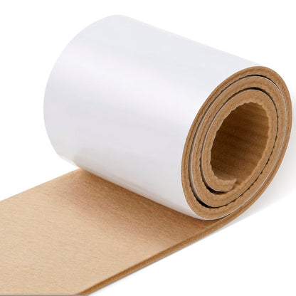 Jecery Adhesive Felt Roll, 1/4" X 6" X 1.25 Yard, Beige | Self-adhesive Padding for Foot Support, Pressure Relief, Furniture Protection, Splint Lining Cushion