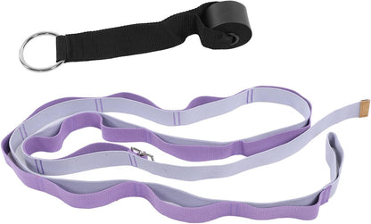 Yoga Stretching Strap, Fitness Stretch Belt with Fixed Door Anchor Loop, 10.2 ft 600D Oxford Cloth Leg Stretcher for Yoga, Gymnastics, Dance, Physical Therapy
