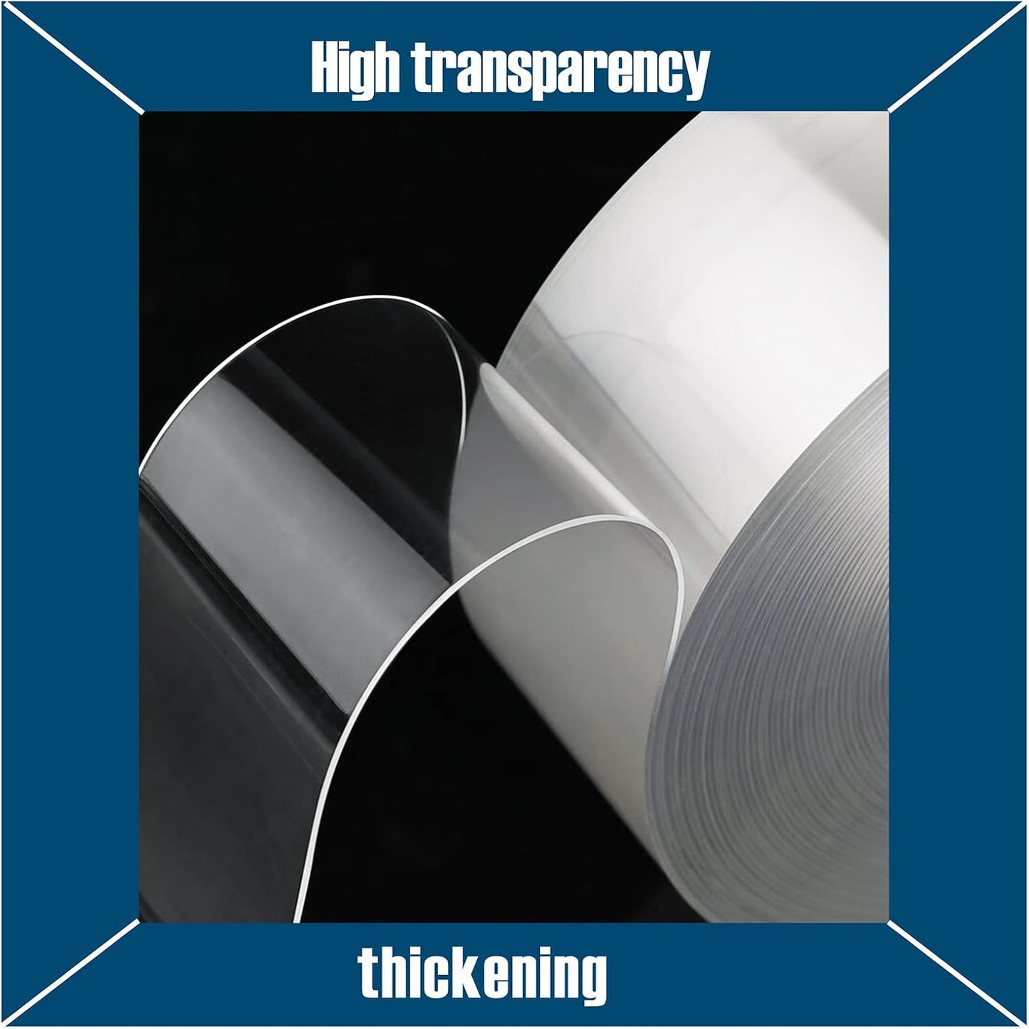 Transparent Window Weather Sealing Tape，2.75-Inch x 50ft，Clear Window Draft Isolation Sealing Film Tape，Clear Draft Stopper Adhesive Tape for Doors, Windows and Shower Glass Gaps. (2.75-Inch x 50FT)