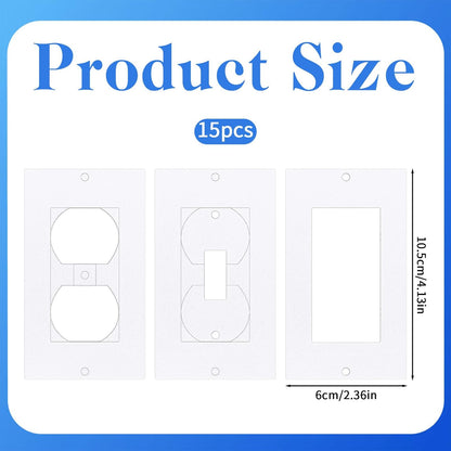 15 PCS Outlet Insulation Pads Foam Outlet Gaskets Electrical Outlet-Insulation and Draft Sealers Electrical Outlet-Insulators EVA Foam Gasket for Light Switch Wall Socket (2.36 X 4.1 Inch)