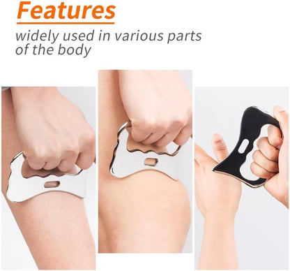 Gua Sha Scraping Tool Stainless Steel, Body Massage for Neck Back