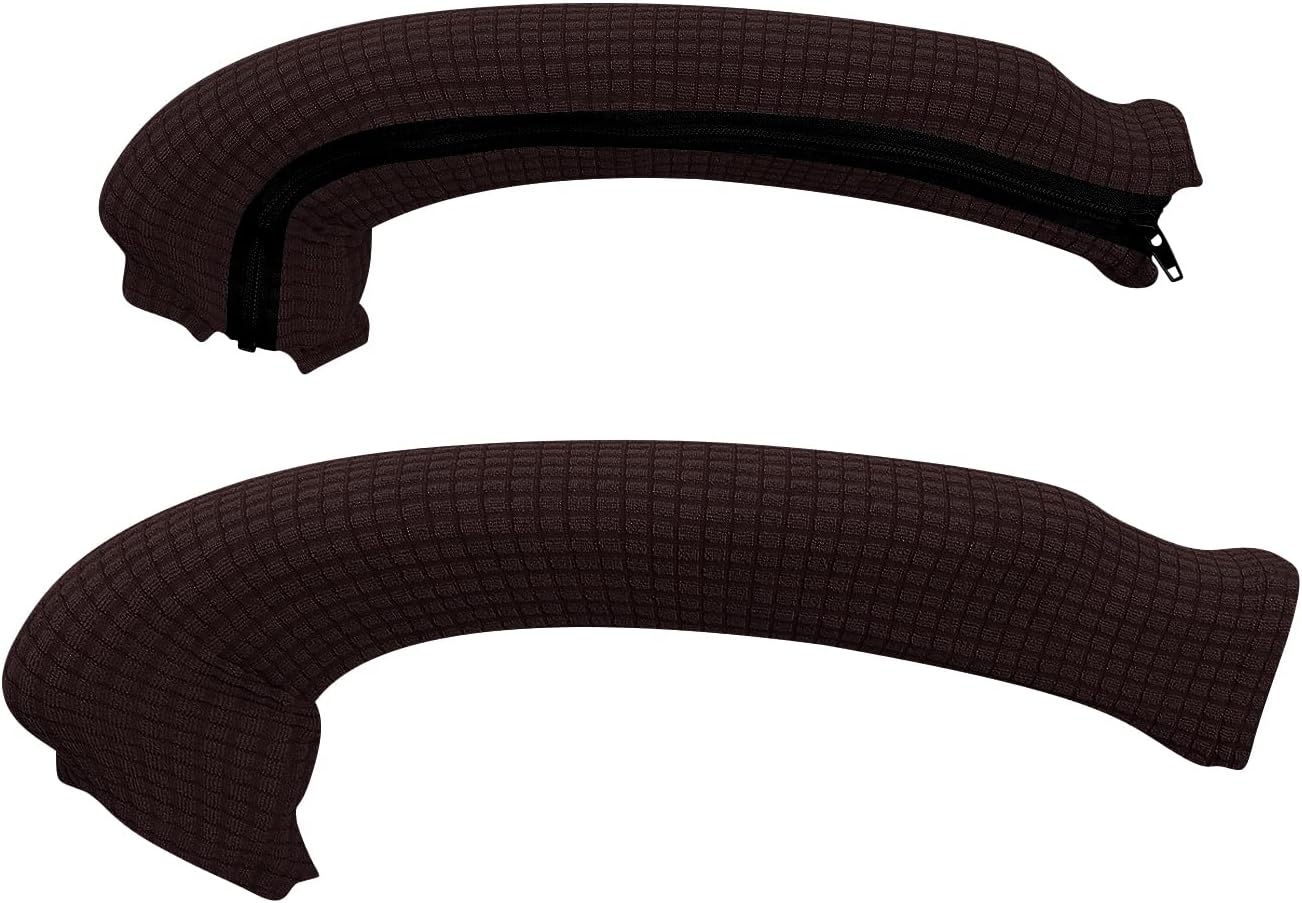 FORCHEER Office Chair Armrest Cover with Zipper 15inch Stretchable Water Resistant Computer Office Chair Arm Rest Slipcover for Desk Chairs Arm 2Pack-Army Green
