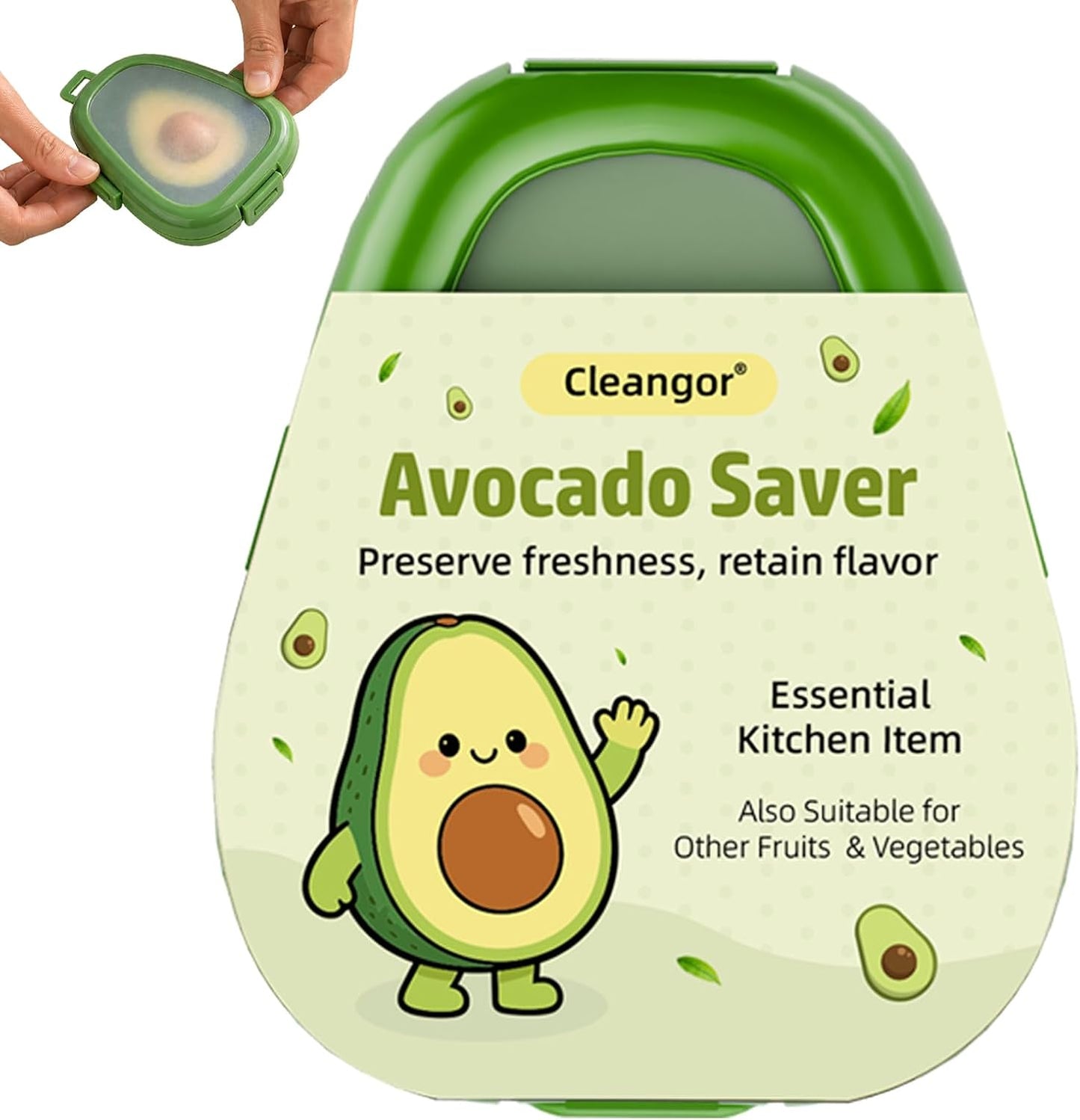 CLEANGOR Avocado Saver and Onion Saver, 4Pcs Fruit and Vegetable Savers | Silicone Food Saver with Snap-On Lid, Ideal for Avocados, Onions, Lemons, Orange and Tomatoes, Reusable, Dishwasher Safe