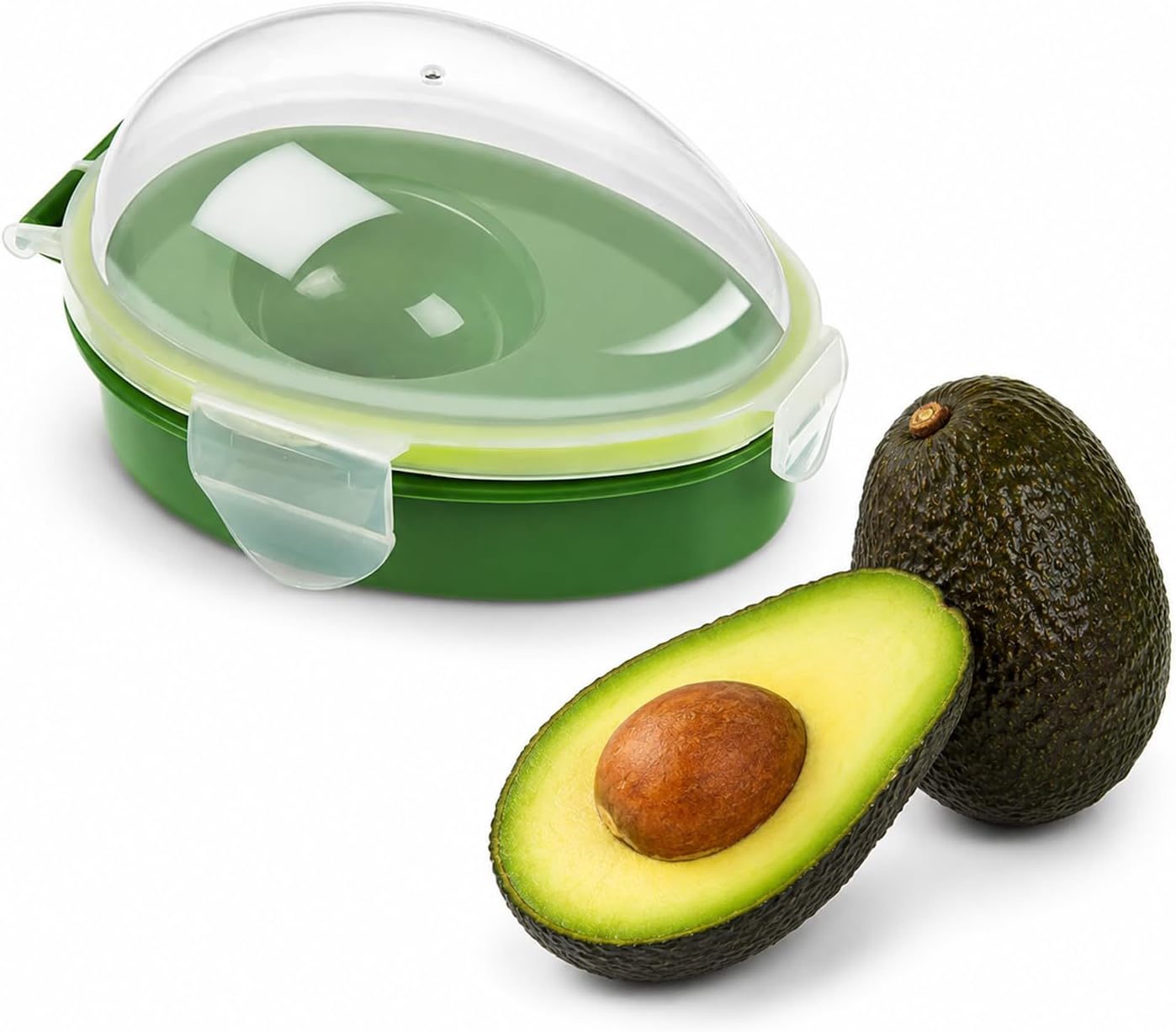 Avocado Saver Holder With Clear Lid Keep Fresh Fruit Container Box | Airtight Seal, Leak-Proof Design, Compact & Stackable, Reusable