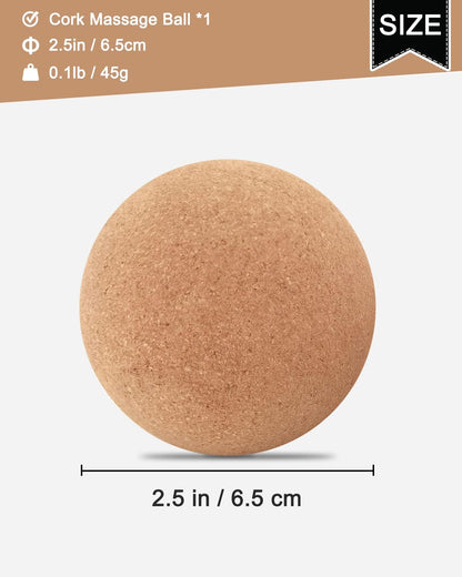 KITWILD Cork Peanut Massage Ball | Peanut Double Lacrosse Massage Ball, Deep Tissue Muscle Massage, Myofascial Release, Muscle Knots, Yoga Therapy