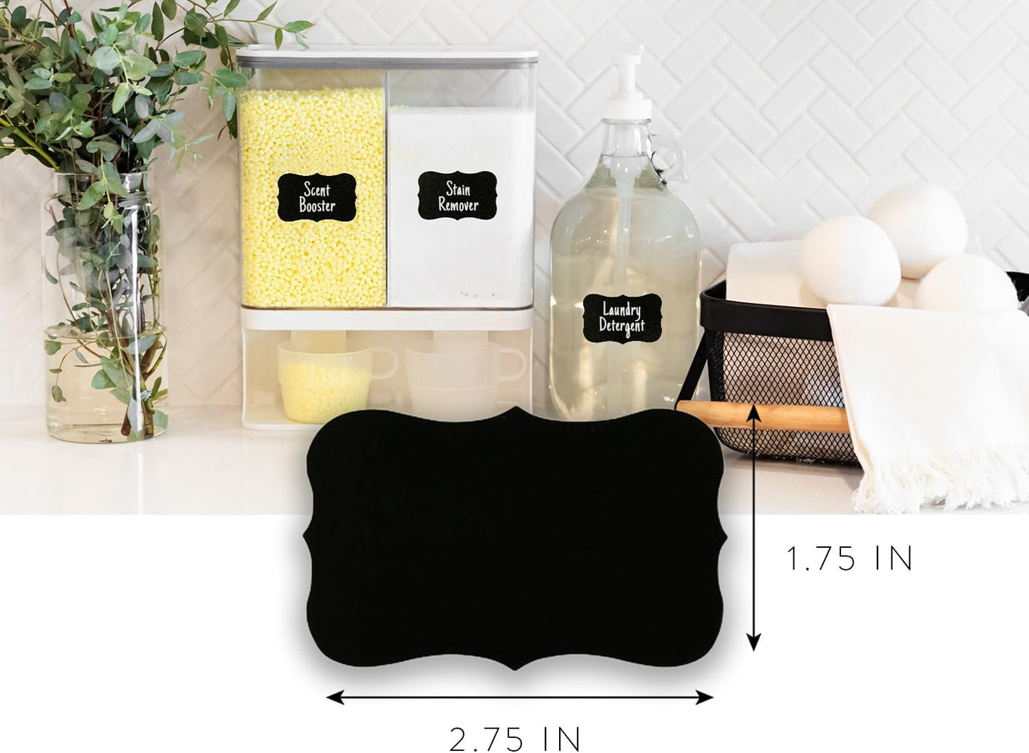 200 Chalkboard Labels for Food Containers, Reusable Black Stickers with Chalk Marker, Removable Pantry Chalk Board Jar Labels Stickers for Glass Jars, Storage Food Mason Jars, Kitchen Organization