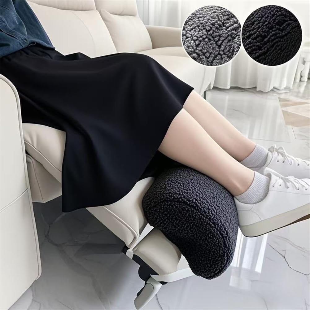 Memory Foam Leg Pillow for Recliner & Bed - Bolster Pillow for Lumbar Support, Knee & Foot Rest, Half Roll Design, Multipurpose Leg Elevation Cushion for Sofa, Chair, Back Sleeping (Grey)