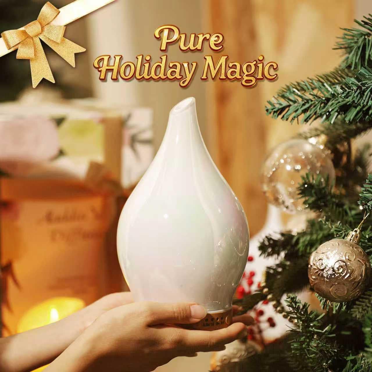 Porseme Oil Diffuser 3D Glass Aromatherapy Ultrasonic Humidifier, Air Refresh Auto Shut-Off, Timer Setting, BPA Free for Home Hotel Yoga Leisure SPA Gift 150ml Last 6H - Colors A