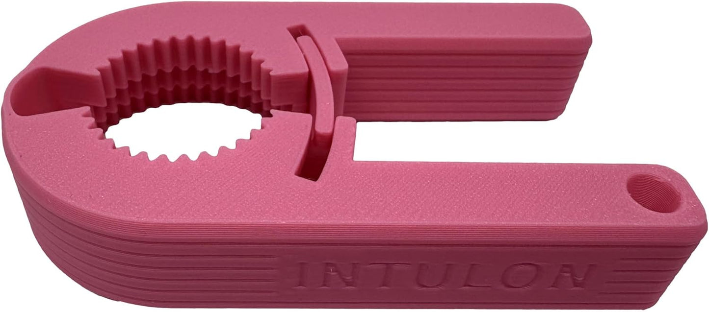 V7 Water Bottle Opener for Seniors Ergonomic Design Weak Hands Arthritis Friendly Twist Cap Remover Kitchen Gadget Handy Lightweight Utensil (Pink)