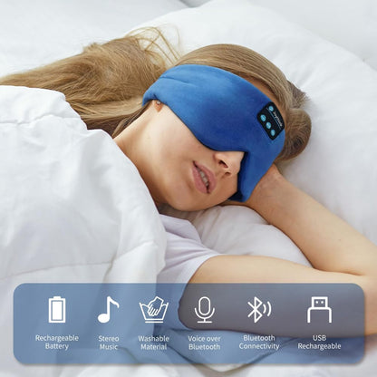 Joythink Sleep Headphones Bluetooth Sleep Mask Silk Headband Earphones Bluetooth Eye Mask for Sleeping On Side Blackout Soft Sleep Earphones Music Kids Children Eye Cover Purple