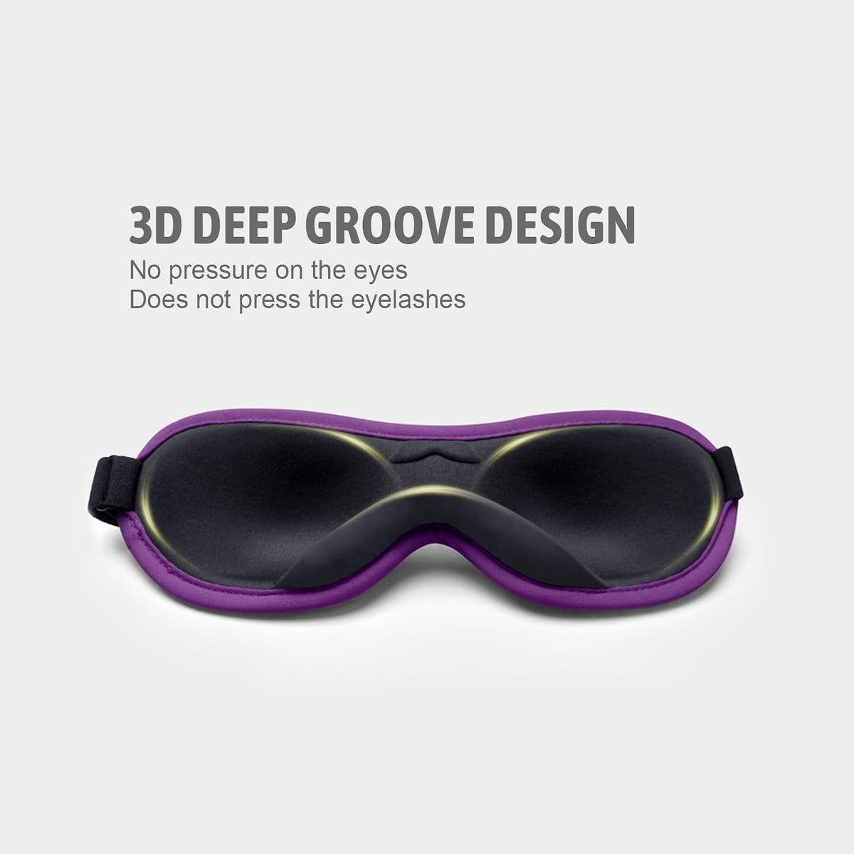 Sleep Eye Mask for Women Men, Eye Covers for Sleeping, 3D Sleep Mask for Travel Yoga Nap (Black)