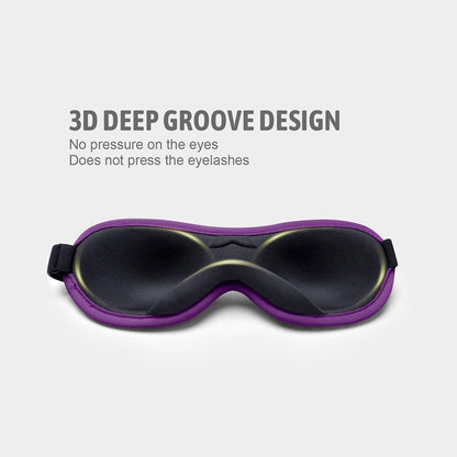 Sleep Eye Mask for Women Men, Eye Covers for Sleeping, 3D Sleep Mask for Travel Yoga Nap (Black)