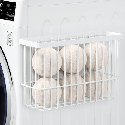 Moryimi Magnetic Dryer Ball Holder for Laundry Room Organization | Magnetic Lint Bin for Laundry Room, Iron Dryer Ball Container for Laundry Room Organization and Storage (No Balls)