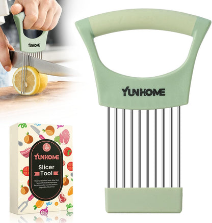 Onion Holder for Slicing | Onion Slicer Holder | Tomato Cutter for Slicing of Lemon Avocados Eggs and Fruit, Multifunctional Vegetable Chopper, Home Essentials & Kitchen Gadgets Tool for Food Prep