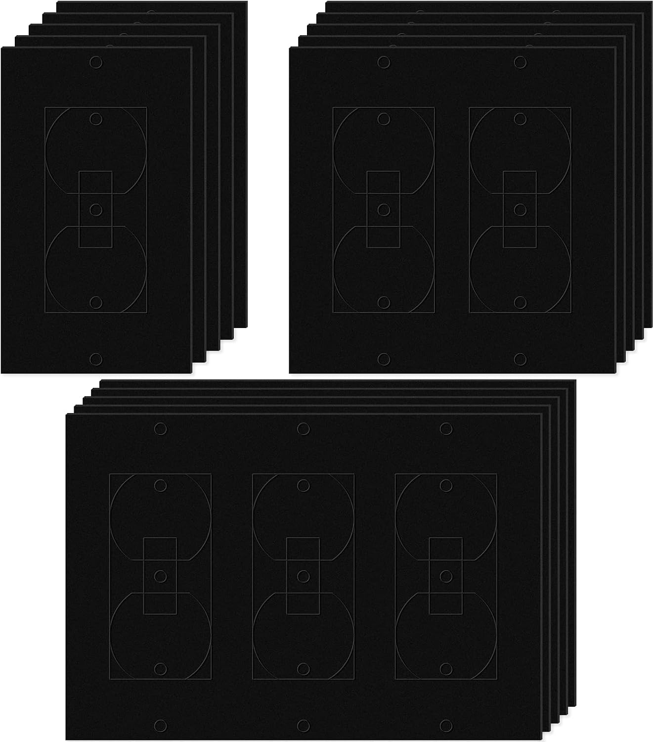 Tondiamo 40 Pcs White Wall Insulation Gasket Rectangle Wall Plate Outlet Sealers Foam Replacement Weatherproof Gasket Sealer Energy Saving for Electrical Outlet Plates Switch Covers