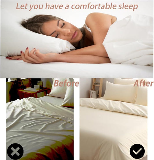 Sheet Clips to Secure Bed Sheets,snap-on Sheet Fasteners.Easy Installation | Lock Sheet Holders, Heavy Duty mattress straps to hold sheets in place, Durable Anti-Slip Teeth, Transparent Fixing Plate