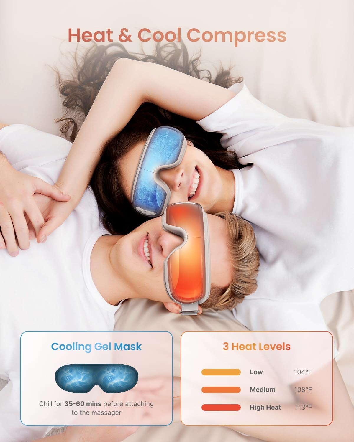 RENPHO Eyeris 3 Eye Massager with Heat and Cooling, Massaging Eye Mask