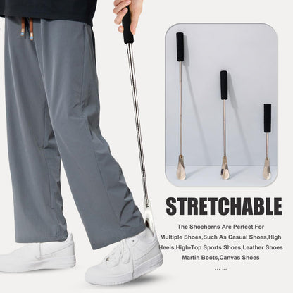 Stainless Steel Shoe Horn Long Hadnle Telescopic Shoehorn Retractable Shoehorn Adjustable Shoe Puller Shoe Aids | Stainless Steel Shoe Horn Long Hadnle Telescopic Shoehorn Retractable Shoehorn Adjustable