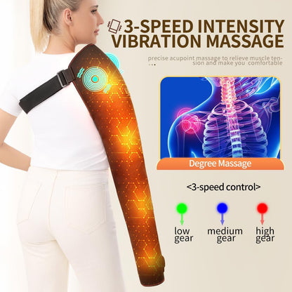 Shoulder Arm Hand Heating Pad for Pain Relief, Ultra Long Heated Wrist Wrap Heated Elbow Brace Hand Warmer for Tendonitis, Arthritis, Sports Injury Recovery, 3 Temperature Settings & Timer