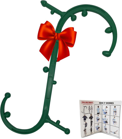 Trigger Point Massager, Back Cane with 12 Massage Nodes for Neck, Back, Shoulder & Full Body, S-Shaped Detachable Deep Tissue Massage Tool, Self Massage for Muscle Knots and Tension (Green)