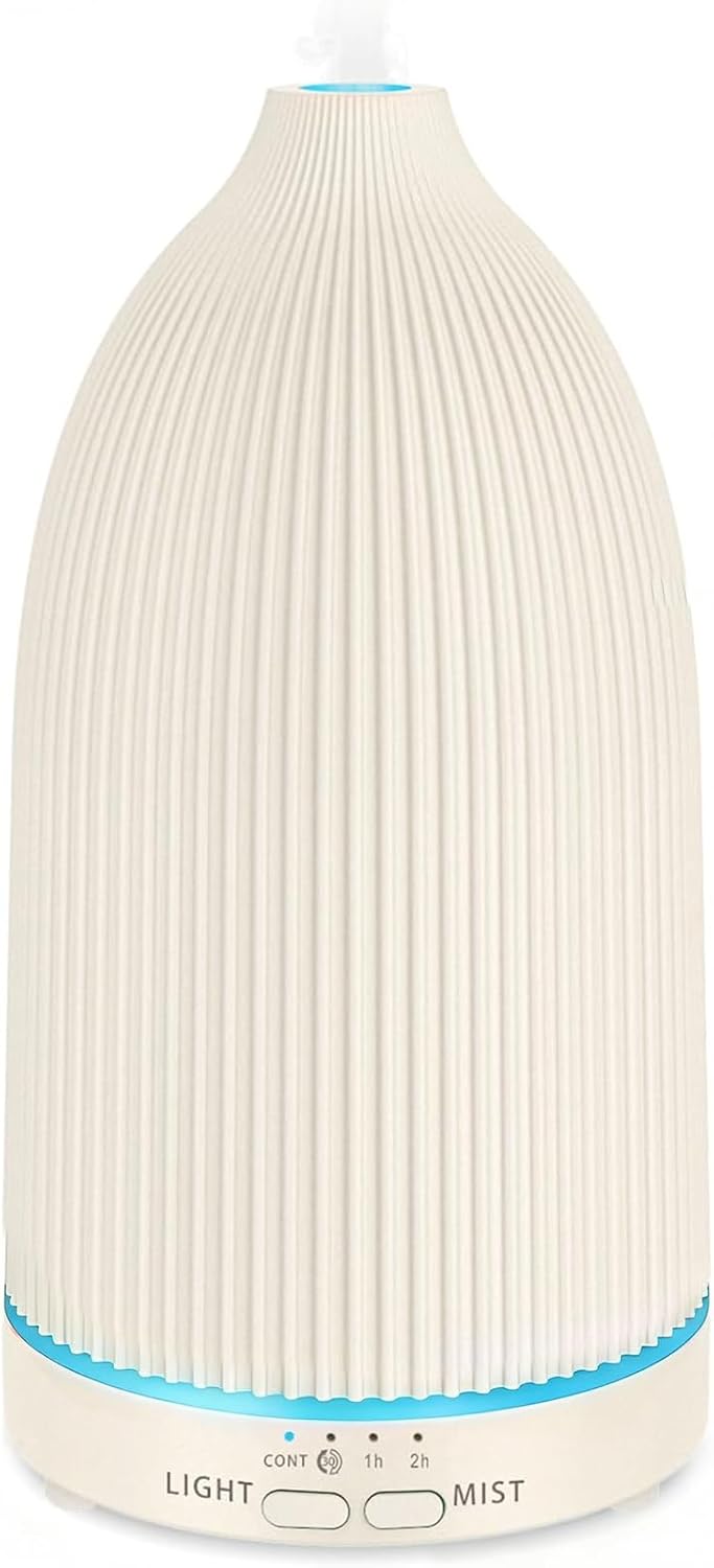 URPOWER 300mL Essential Oil Diffusers for Home Aromatherapy Diffuser | Up to 10 Hrs High/Low Mist Settings Quiet Diffuser Oil Machine Humidifiers Ideal for Bedrooms Living Rooms & Home Offices