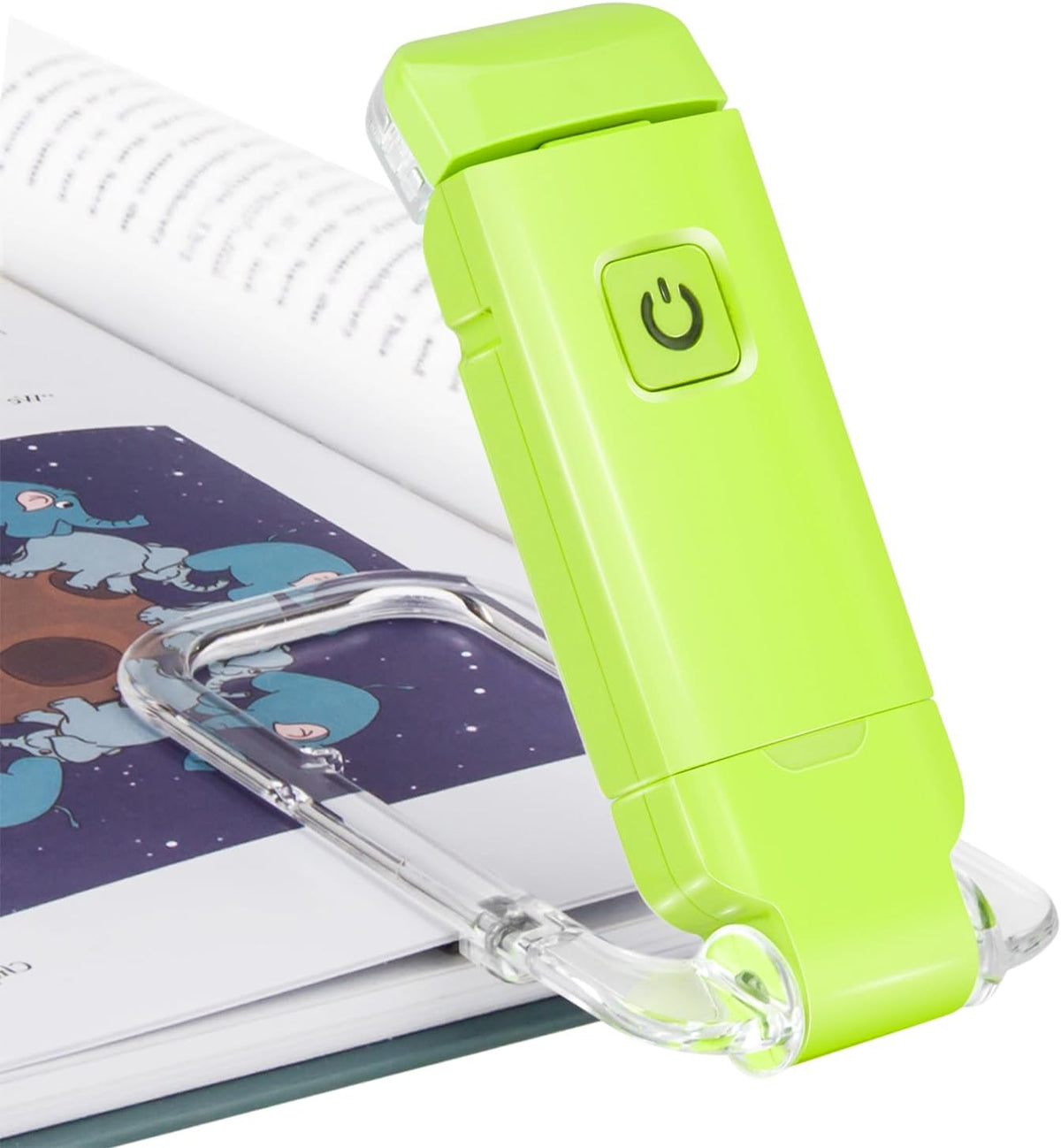 BIGMONAT Rechargeable Book Reading Light Bookmark Light, LED Clip on Book Lights, Reading Lights for Books in Bed, Small Book Light for Kids, Brightness Adjustable for Eye Protection-Orange