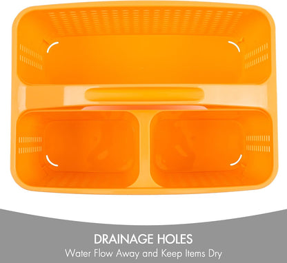 Tiawudi Portable Shower Caddy, Caddy Organizer with Handle, Plastic Shower Basket Hold Soap, Shampoo, Hair Supplies and Beauty Products, Cleaning Supplies Organizer for Home, Dorm, Shelf and Cabinet