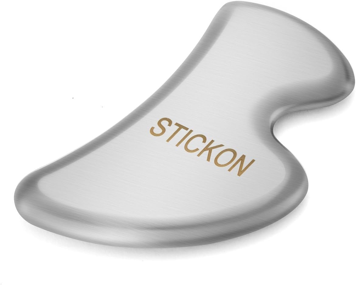 Stainless Steel Gua Sha Scraping Massage IASTM Soft Tissue Mobilization Tool (B Shape)