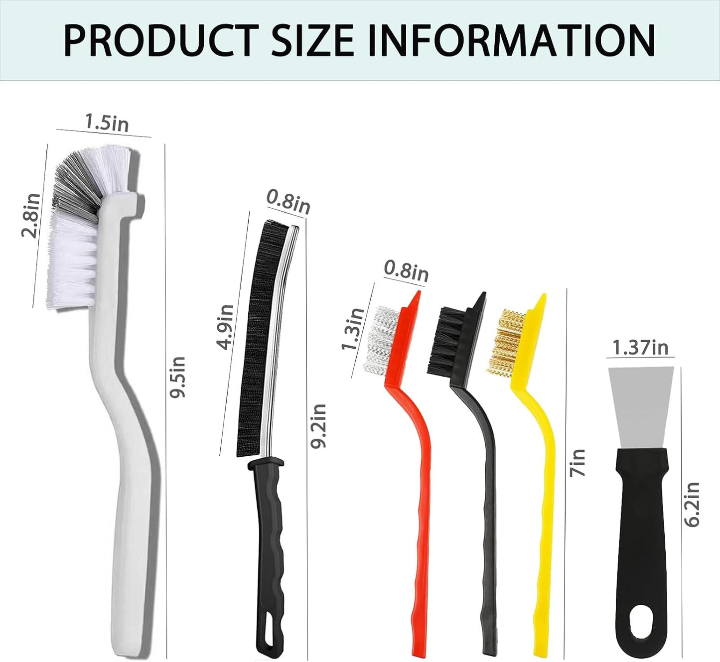 Crevice Cleaning Brush Set, Hard Bristle Gap Scrubber Tools for Bathroom Grout, Window Tracks & Shower Doors, Deep Cleaning Home Essentials & Practical Housewarming Gifts 12-Pack