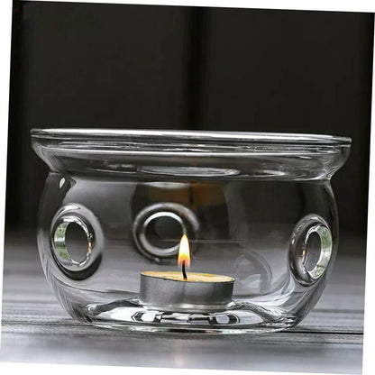 2Pcs Teapot Warmer Borosilicate Heating Stand for Tea for Home and Office Safe Ventilation for Housewarming and Birthdays