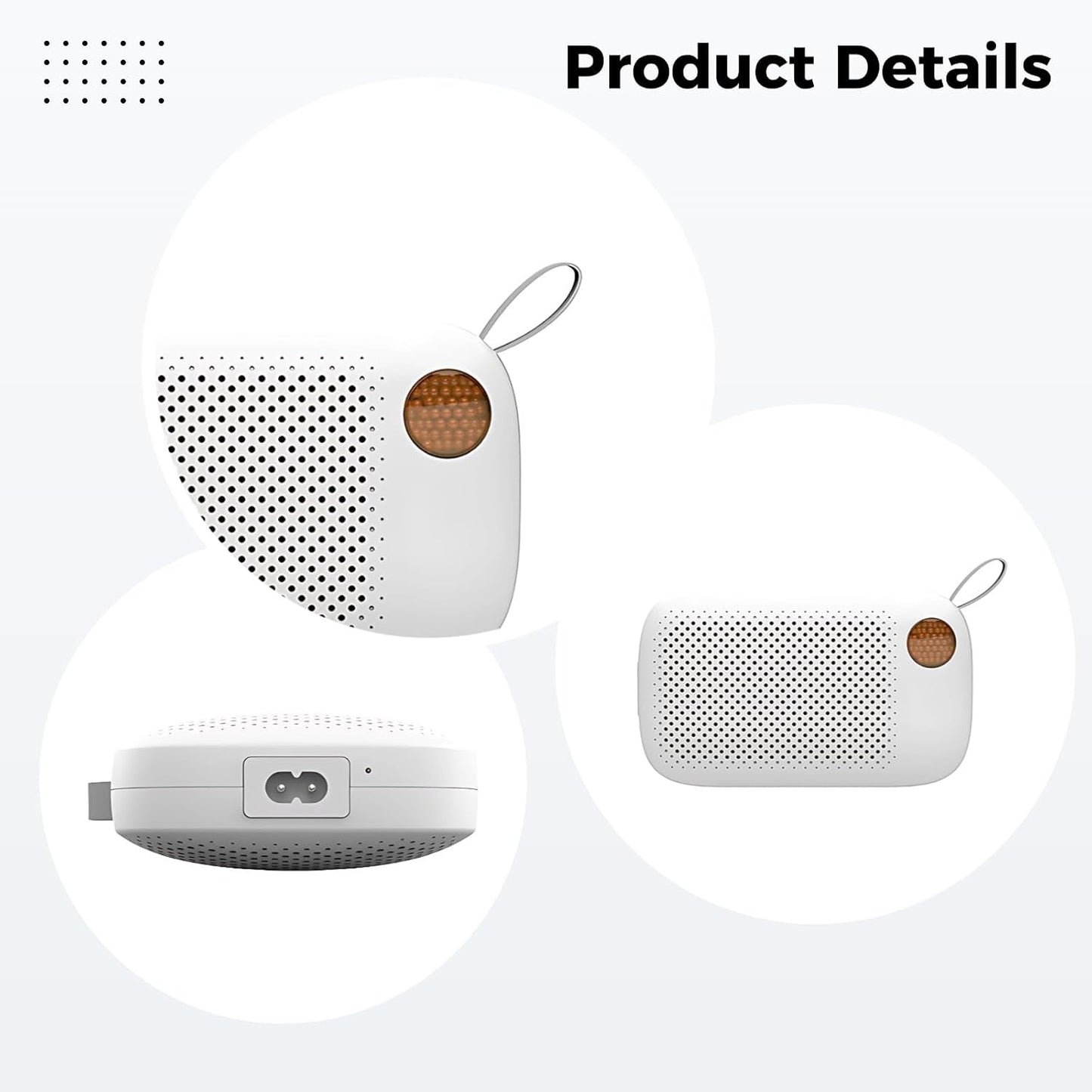 Cordless Mini Dehumidifier, Rechargeable For Closet, Piano, Small Room, 6.8 X 4 X 1.8 In, Portable And Quiet