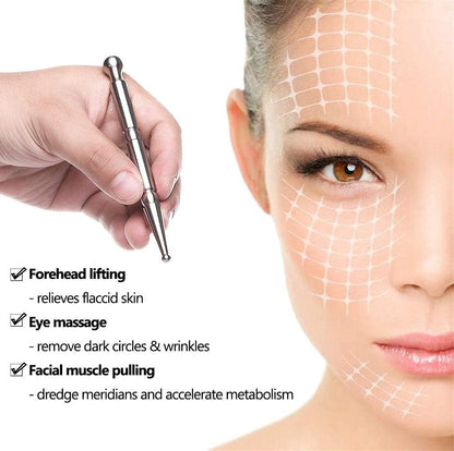 FeelFree Sport Manual Acupuncture Pen, Acupressure Pen & Fascia Stick | Stainless steel massage tool with dual heads for trigger points