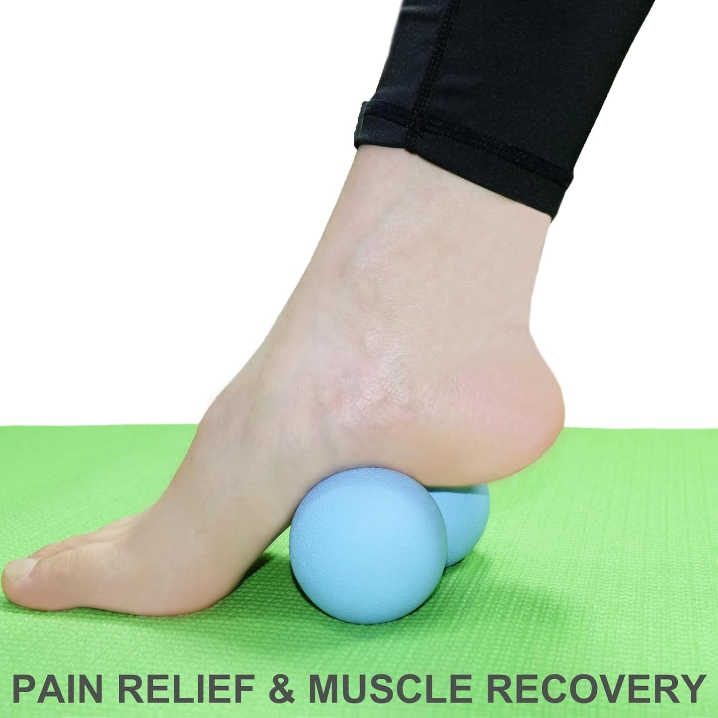 Hard Peanut Massage Ball, Double Lacrosse Massage Ball. Deep Tissue Massage Roller Mobility Ball for Physical Therapy Myofascial Release Muscle Relaxer Acupoint Massage (Blue) | Mobility Massager Tool for Deep Tissue Physical Therapy Myofascial Release