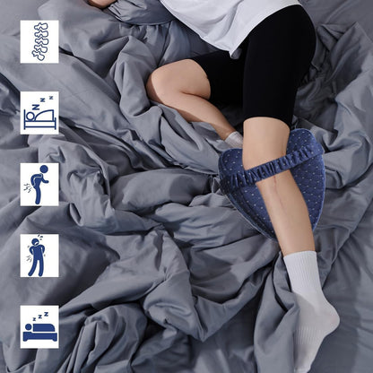 Knee Pillow for Side Sleepers Hip Alignment Pillow Memory Foam Leg Pillows for Sleeping with Adjustable Strap