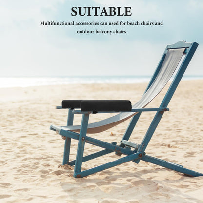 Foldable Armrest Pad for Outdoor Chairs 13.78X4.53 Inches Recliner Elbow Cushion Replacement for Camping Beach Balcony Chairs Comfortable Armrest Pads Set of 2
