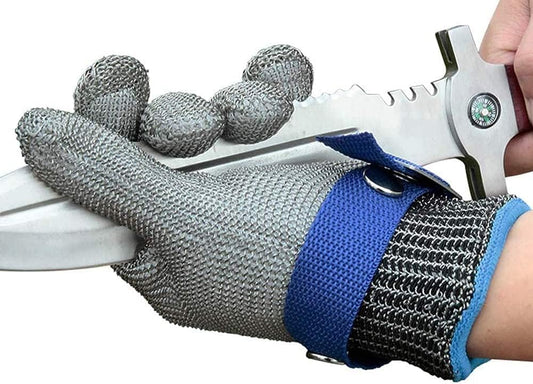 Schwer SlicePro ANSI A9 Cut Resistant Glove PR1706, Stainless Steel Mesh Metal Glove, Food Grade for Kitchen Cooking, Butcher Meat Cutting, Oyster Shucking, Mandoline, Fishing, (M, 1 PCS)