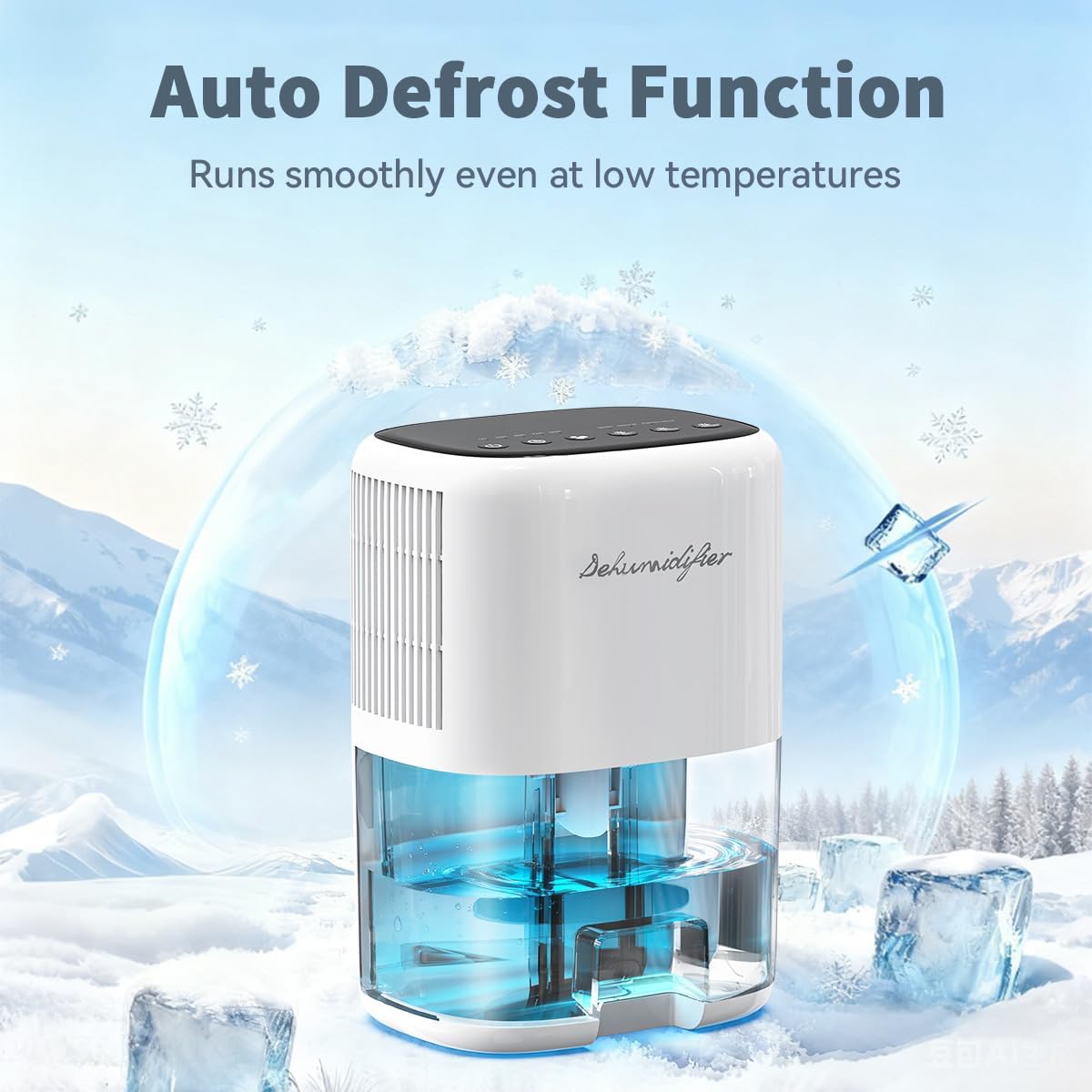 Small Dehumidifier for Home 44OZ Quiet with Auto Off & Defrost 5 Timers 3 modes 10 Color Lights 3 Brightness 260 Sq.ft Portable Dehumidifiers for Basement Bedroom Bathroom RV Closet