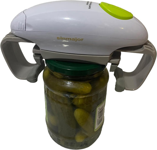 Automatic Electric Jar Opener for Seniors Arthritis, Weak Hands, One Touch | One Touch, Auto-Grip, Compact and lightweight, Ready to usefits, Almost all glass lid sizes