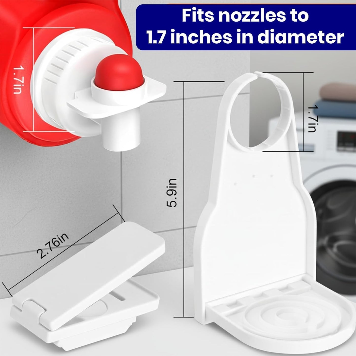 Laundry Detergent Cup Holder, 2 Pack Detergent Holder and Drip Catcher Tray | Reusable drip catcher and cup storage station keeps detergent cups organized and helps reduce sticky messes in laundry rooms.