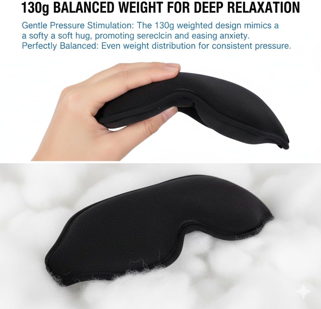 3D Zero-Pressure Sleep Mask with Cooling Gel | 100% Blackout Eye Cover for Puffy Eyes, Migraines & Dry Eyes | Hot & Cold Therapy for Deep Sleep & Relaxation
