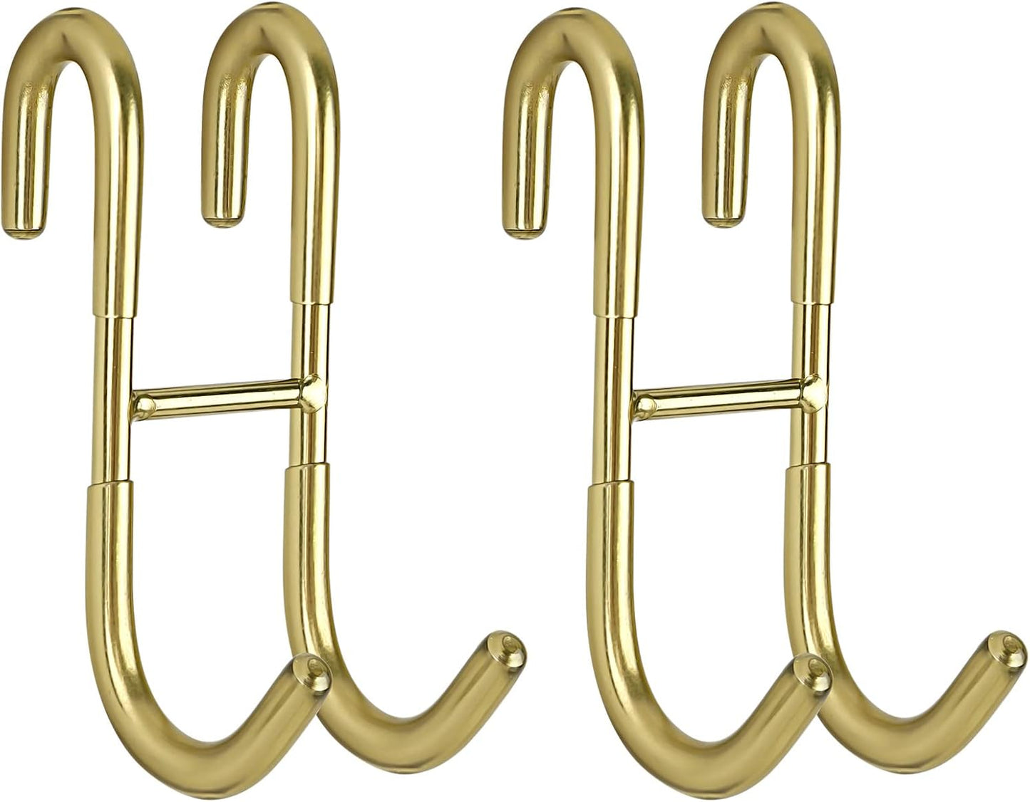 Shower Door Hooks (2-Pack), Towel Hooks for Bathroom Frameless Glass Squeegee Hooks, Black