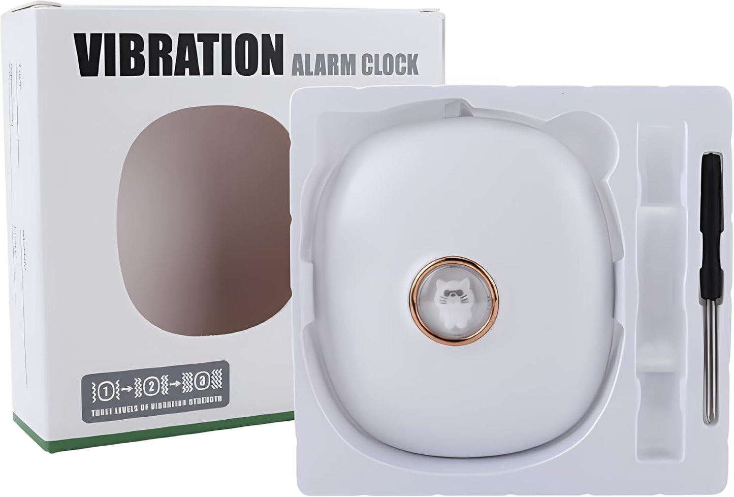 Digital Vibration Alarm Clock, Portable Bed Shaker with Snooze Adjustable Vibration for Heavy Sleepers Hearing Impaired, Under Pillow LED Display Flash Light Portable Rope(Blue)