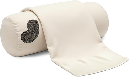 Bean Products Natural Organic Cotton Kapok Neck Roll Pillow 4" Dia x 12"