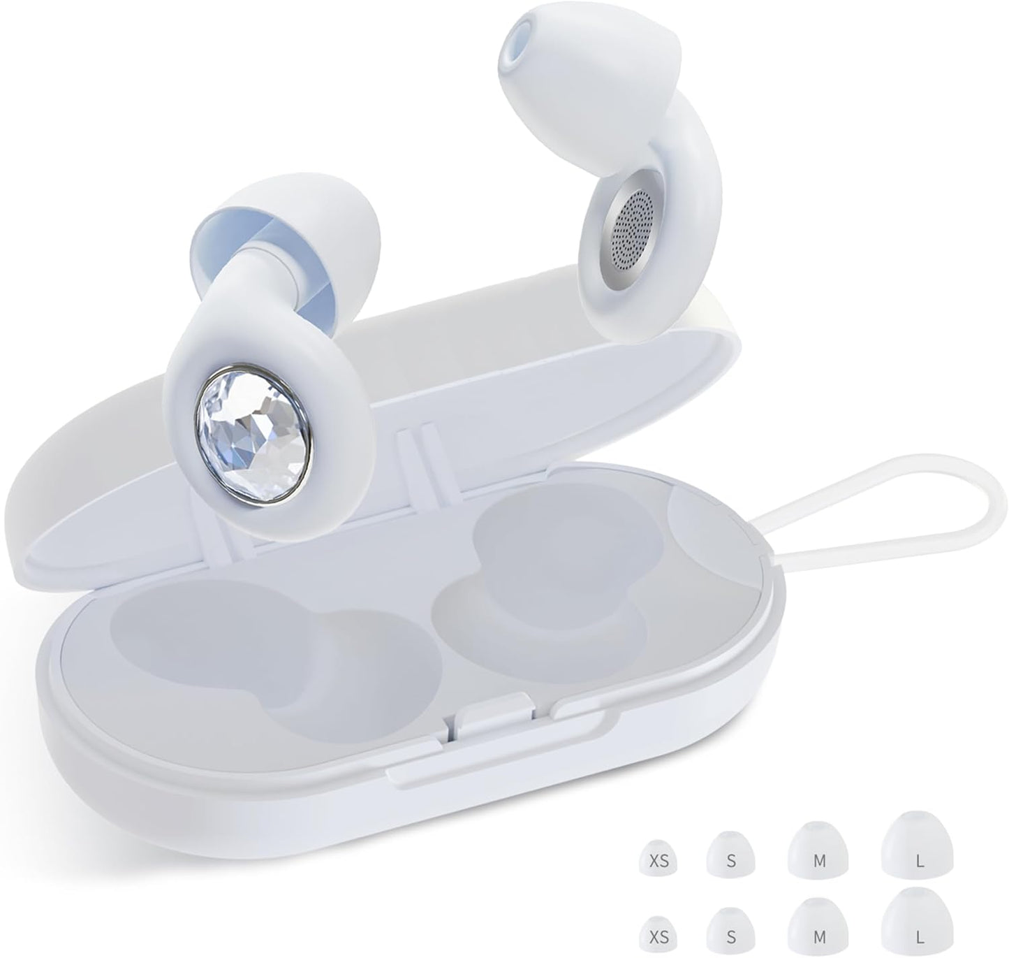 Ear Plugs for Sleeping Noise Cancelling Reusable Silicon Ear Plugs for Noise Reduction & Snoring, Concerts, Sider Sleepers Airplane Earplugs with 8 Ear Tips and Small Box Silicone Earplugs (Black)